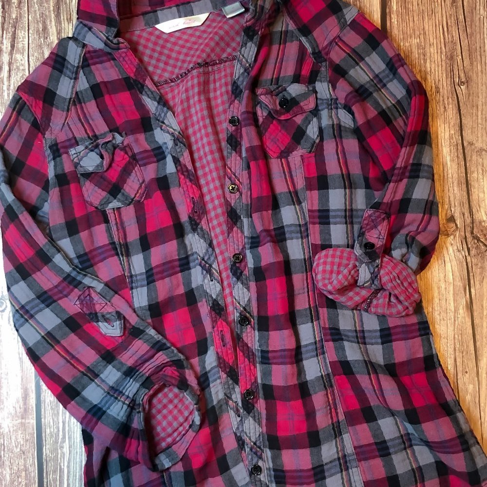 Derek Heart Cotton Flannel Size Small